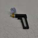 LeLuv Vacuum Pump Maxi Ergonomic Nylon Handle with Release Valve and Installed Gauge - Black