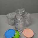 Replacement for Creami Deluxe Pints and Lids 4 Pack,Compatible with Ninja Creami 11-in-1 NC501 NC500 Series Deluxe Ice Cream Maker,24oz Deluxe XL Cups(Blue,Pink,Grey,Green)