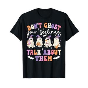 Dont Ghost Your Feeling Halloween School Counselor Halloween T-Shirt, Size XXL
