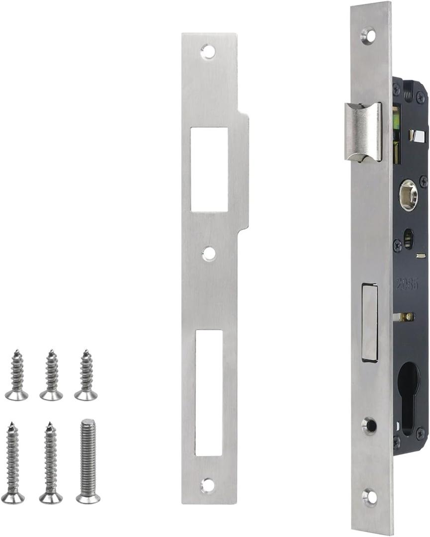 1PCS Silver Aluminum Alloy 2 Point Bolt Mortise Lock Replacement Fit for Pella Storm Door Handle Set Part with Screws