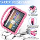 Tablet Case for Kids(2024/2022/2020 Release,12th/10th Generation),Incompatible with iPad Samsung,Shock Proof Friendly,360 Rotating Grip Stand,Portable Handle Kid-Proof Case (Light Pink)