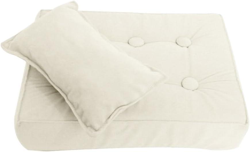 Baby Photoshoot Props, Mini Mattress Pillow Photography Accessories, Newborn Photography Props Baby Bedding Cushion, Baby Posing Pillow, Photography Bed Mat, Medium, White, USAEUBU1643