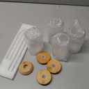 DWTS DANWEITESI Glass Cups with Lids and Straws 4 pcs,16oz Drinking Glasses Set for Coffee Bar Accessories, Iced Coffee Cups with Lids, Matcha Cup Glass Tumbler Reusable for Gifts (Blank Transparent Color)