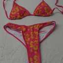 SUUKSESS Women Sexy Thong String 2 Piece Bikini Set Cheeky Halter Swimsuit Small