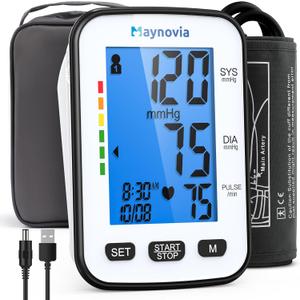 Upper Arm Blood Pressure Monitor for Home Use, Automatic Digital Blood Pressure Machine, Talking BP Monitor with English & Spanish Voice, Large Cuff 8.616.5, Backlit Display, 2-User Memory