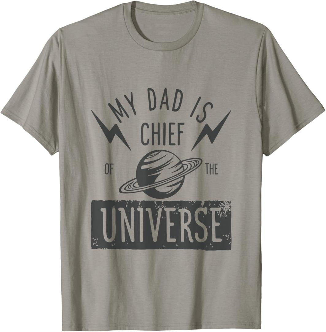 My Dad Is Chief of the Universe Father's Day T-Shirt for Men Large My Dad Is Chief of the Universe Father's Day T-Shirt for Men Large