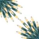 Minetom Clear Christmas Lights 200 Count 50 Feet Bulb Mini Lights, Waterproof String Light for Indoor Xmas Tree Garland Birthday Wedding Decoration, Green Wire (Clear Warm White)