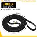 PartsBroz W10198086 WPW10198086 Dryer Belt for Whirlpool Maytag MEDC215EW1 MEDC200XW3 MEDC465HW0 MEDC400VW0 MEDX655DW1 MGDC400VW0 MEDC200XW1 MGDC215EW2 MEDC300BW0 MEDC300XW0 MEDX500BW0 MGDC465HW0