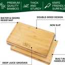 Totally Bamboo Cutting Boards for Kitchen - Bamboo Cutting Board Set with Juice Grooves, Non Toxin Cutting Boards, Chopping Boards, Charcuterie Boards, Serving Boards, Max Size 15" x 10"