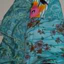 RAJBHOOMI HANDICRAFTS Assorted Sari Colorful Curtains Light-Filtering  Boho Curtains, Bed Canopy Panel, Tapestry or Window Treatment (Rama Green)