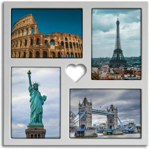 GENTLE DEER Collage Picture Frames, Photo Frame for Wall Hanging & Tablet Display (White, 8X10)