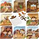 Nezyo 24 Pieces Cowboy Coloring Books Wild West Theme DIY Art Drawing Book Western Party Favors Cowboy Wanted Color Booklets Bulk for Western Wild West Birthday Gift Goodie Bag Filler