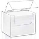 Briwooody Disposable Face Towel Storage Box Compatible with XL Acrylic Container Wall Mounted Clean Towel Holder for Facial Washcloth Supplies(Clear)