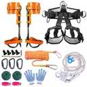 TraVisonyx Tree Climbing Gear, Tree Climbing Spikes,with Adjustable Climbing Straps Arborist Equipment for Climbers, Hunting, Fruit Picking,Logging, Climbing, Etc