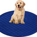 Washable Pee Pads for Dogs, Reusable 36" Round Whelping Pads, Whelping Box for Dogs, Puppy Training Pads with Non-Slip Back for Playpen/Crate, Dog Housebreaking Absorption Pad