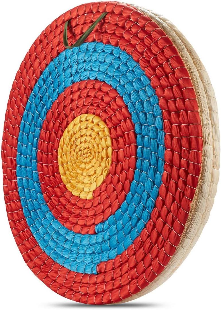 Traditional Hand-Made Straw Archery Target,Arrow Target for Recurve Bow Longbow or Compound Bow, 22" x 22" x 5.5"