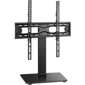 FURWOO Universal TV Stand for 27 to 65 inch LCD LED TVs 4 Level Height Adjustable TV Stand Base with Tempered Glass Base Table Top Stand Vesa 400x400mm
