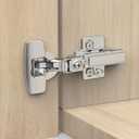 Chibery 10 Pack Frameless Half Overlay Soft Close Concealed European Hinges, Self Closing Satin Nickel, 105  Open Angle 4D Adjustment, Speed Control, Clip On, Stainless Steel for Cabinet Door
