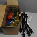 2 Pack C9 Christmas Pathway Stake Lights, 14Ft Total Outdoor Christmas Decorations with 8 Jumbo Multicolor LED Bulbs, Energy Saving Walkway Lights for Lawn Yard Garden Driveway Sidewalk Holiday Decor