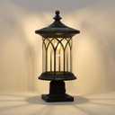 Solar Post Lights Outdoor Waterproof, Dusk to Dawn Solar Lamp Post Light Fixture E26 Base Socket, IP44 Waterproof Post Lights Outdoor Solar Powered for Pathway, Driveway, Lawn, KL235SPL10-1, 1 Pack