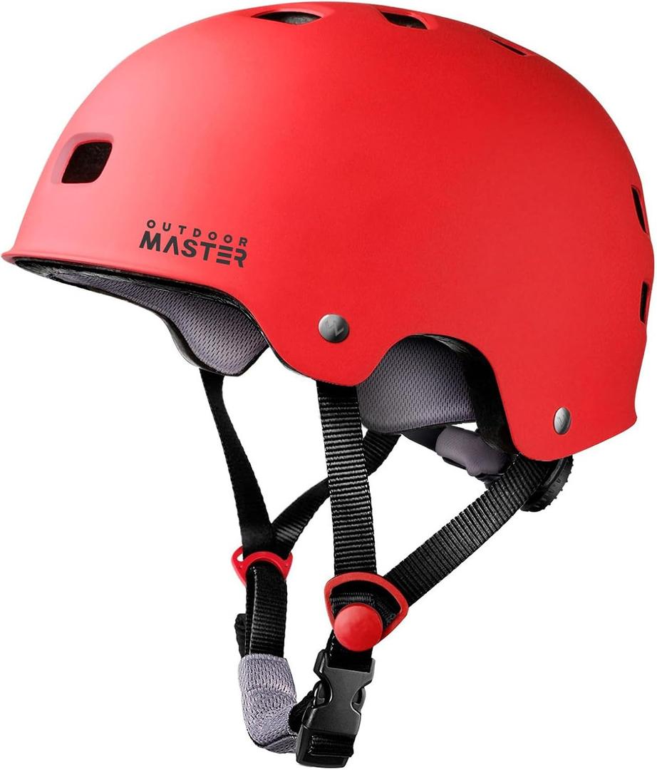 OutdoorMaster Skateboard Cycling Helmet - Two Removable Liners Ventilation Multi-Sport Scooter Roller Skate Inline Skating Rollerblading for Kids, Youth & Adults (X-Small)