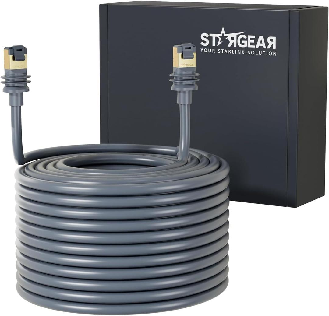 Starlink Cable Gen 3 30M/100FT, Starlink Gen 3 Cable for Starlink Standard 4/4X/V3/REV 4/MINI, Extension Replacement Starlink Ethernet Cable Satellite Internet Kit Waterproof Outdoor
