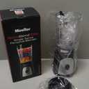 Mueller Smoothie Blender for Smoothies - Personal Blender for Shakes, Frozen Drinks, Baby Food & More, 15oz Travel Cup and Lid, Durable Stainless Steel Blades for Powerful Blending Performance, Black