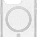 OtterBox iPhone 15 Pro (Only) Symmetry Series Clear Case - Stardust (Clear/Silver), Snaps to MagSafe, Ultra-Sleek, Raised Edges Protect Camera & Screen