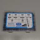 M6 Bolt Assortment Kit, 510Pcs M6 x 10/12/14/16/20/25/30/35mm Button Head Hex Socket Cap Screws Bolts Nuts Washer Assortment Kit 12.9 Grade Alloy Steel Black Galvanized