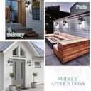 Solar Wall Lights Outdoor, Solar Dusk to Bawn Lights with LED Light Source, Waterproof Porch Lights Outdoor for Front Yards, Backyards, Porch, Garages, HS165S-1