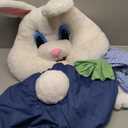 Morph Easter Bunny Costume Adult Rabbit Mascot Dungarees Suit for Easter Costumes Celebrations and Events