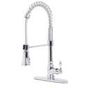 GE Kitchen Faucet |Single-Handle Faucet for Kitchen or Bathroom | Compatible With GE Water Filtration System & Various GE Models for Kitchen Sink | Sleek Chrome and Black Design
