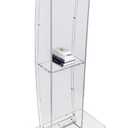 VEVOR Acrylic Podium, 47" Clear Acrylic Podium Stand with Wide Reading Surface & Storage Shelf, Floor-Standing Clear Pulpits Acrylic for Church Office School
