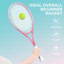 HIRALIY Tennis Rackets 2 Pack for Adults Beginners - 27 Inch Lightweight Aluminum Tennis Racquet Set with 3 Balls & Carry Bag - Vibration Dampening & Large Sweet Spot for Men Women Couples
