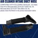 2PCS Air Intake Hose Kit Left & Right Compatible with Mercedes-Benz 2014-2017 S550 4.6L V8 For Mercedes-Benz 2014-2017 S63 AMG W222 5.5L V8 2780904982 2780905082