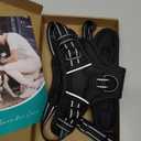 PoyPet No Pull Dog Harness, Reflective Comfortable Vest Harness with Front & Back 2 Leash Attachments and Easy Control Handle Adjustable Soft Padded Pet Vest for Small to Large Dogs (Black,S)