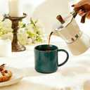 Coffee Mugs Set of 4, 16oz Stoneware Coffee Cups with Handle, Creamy White | Stackable Ceramic Mugs Set for Women and Men, Dishwasher & Microwave Safe, Suitable for Hot Coffee, Tea, Cocoa, Milk (Green, Cream, Blue, Orange)