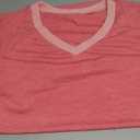 Womens Plus Size V Neck T Shirts Summer Short Sleeve Sexy Tops T-Shirts Tunic Casual Loose Fit Soft Basic Tees (4X-Large Plus, 01-pink)