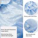 MAMORE Dog Dresses Princess Skirt Tutu Gowns Wedding Outfits Pet Clothes for Small Medium Large Dogs Girl Puppy with Bow Tie Cute Valentine Birthday Party (Blue, Small)