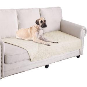 Ameritex Waterproof Blanket Reversible Dog Bed Cover Pet Blanket for Furniture Bed Couch Sofa (30x70 Inch (Pack of 1), Ivory)