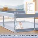 XVISHX 65 x 50 Inch Baby Playpen, Playpen for Babies and Toddlers, Baby Play Pen Playard for Indoor & Outdoor Active Center Game Fence, with Skin-Friendly Fabric and Soft Breathable Mesh, Grey