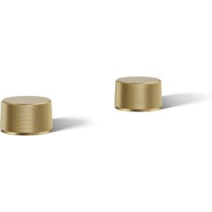 KOHLER Components bathroom sink handles with Oyl design (Vibrant Brushed Moderne Brass)