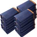 VEVOR Moving Blankets, 80" x 72", 65 lbs/dz Weight, 12 Packs, Professional Non-Woven & Recycled Cotton Packing Blanket, Heavy Duty Mover Pads for Protecting Furniture, Floors, Appliances, Blue/Orange
