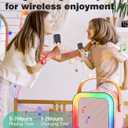 Mini Karaoke Machine Speaker for Kids Adults,Portable Bluetooth with 1-2 Wireless Microphones,Christmas Birthday Gifts Toys Girls Boys Ages 4, 5, 6,7, 8,9,10,11,12+ Years Old Toddler (Pink - 1 Mic)