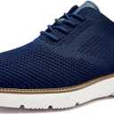 Men's Casual Sneakers Dress Shoes - Comfort Dress Sneakers Mesh Knit Lightweight Breathable Formal Oxford Business Shoes (8.5 Wide, Navy Blue)