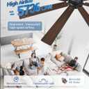 Fanbulous 65 Inch Ceiling Fan with Light and Remote, 6 Speeds Reversible DC Motor Ceiling Fans for Living Room Patio Garage, 3CCT Dimmable LED, 8 Wood Blades, Downrod Mount, Sloped Ceiling Compatible