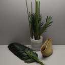 4.5FT Artificial Palm Tree,Faux Areca Palm Plant with Real Touch Leaves and Adjustable Branches,Fake Tropical Palm Tree for Home Office Indoor Outdoor Modern Decoration
