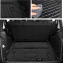 Custom for 2007-2018 Jeep Wrangler JK 4 Door Cargo Mats Trunk Liner All Weather TPE Protection Mat Accessories (for 2007-2018 Jeep Wrangler JK 4 Door)