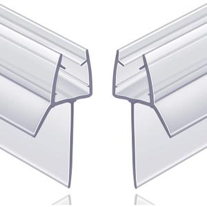 2-Pack Butecare Frameless Shower Door Bottom Seal with Long Sweep for Glass Doors  Stop Shower Leaks and Create a Water Barrier (3/16 x 36) (Ex sweep -3/16'')