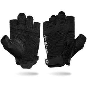 Power Gloves 3.0 - Durable Half Finger Weightlifting Gloves with Adjustable Wrist Closure for Men, Breathable Leather Palm, M